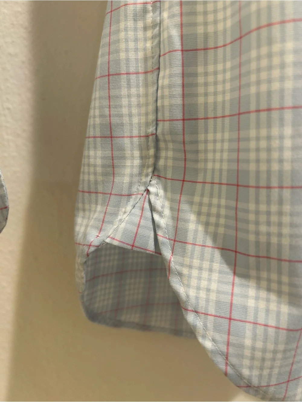 J. Crew Men’s Light Blue and Pink Windowpane Dress Shirt